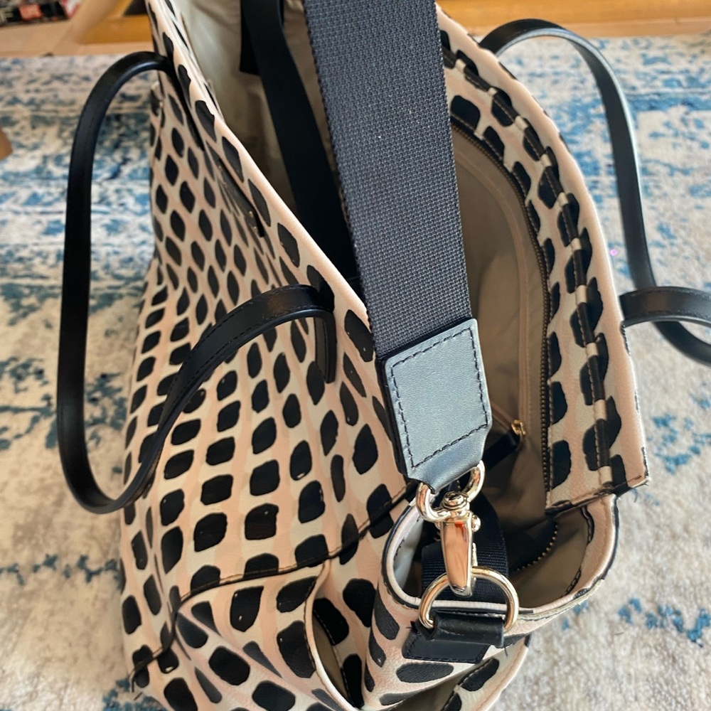 kate spade ♠️ new york Kaylie Diaper Bag Pink Black White - Picture 13 of 15
